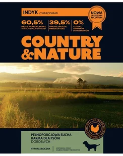 COUNTRY&NATURE Turkey with Vegetables Recipe 2 kg indyk z warzywami dla psów wszystkich ras - - Sucha karma dla psów - miniaturka - grafika 1