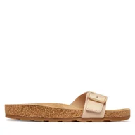 Klapki i japonki damskie - Klapki Tommy Hilfiger Cork Footbed Slip-On FW0FW09344 Beżowy - miniaturka - grafika 1