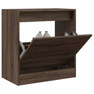 Szafka na buty dąb brązowy 60x34x63,5 cm materiał drewnopochodny - Szafki na buty - miniaturka - grafika 1