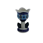 Świeczniki - Ceramiczny świecznik tulipan Ceramika Bolesławiec - miniaturka - grafika 1