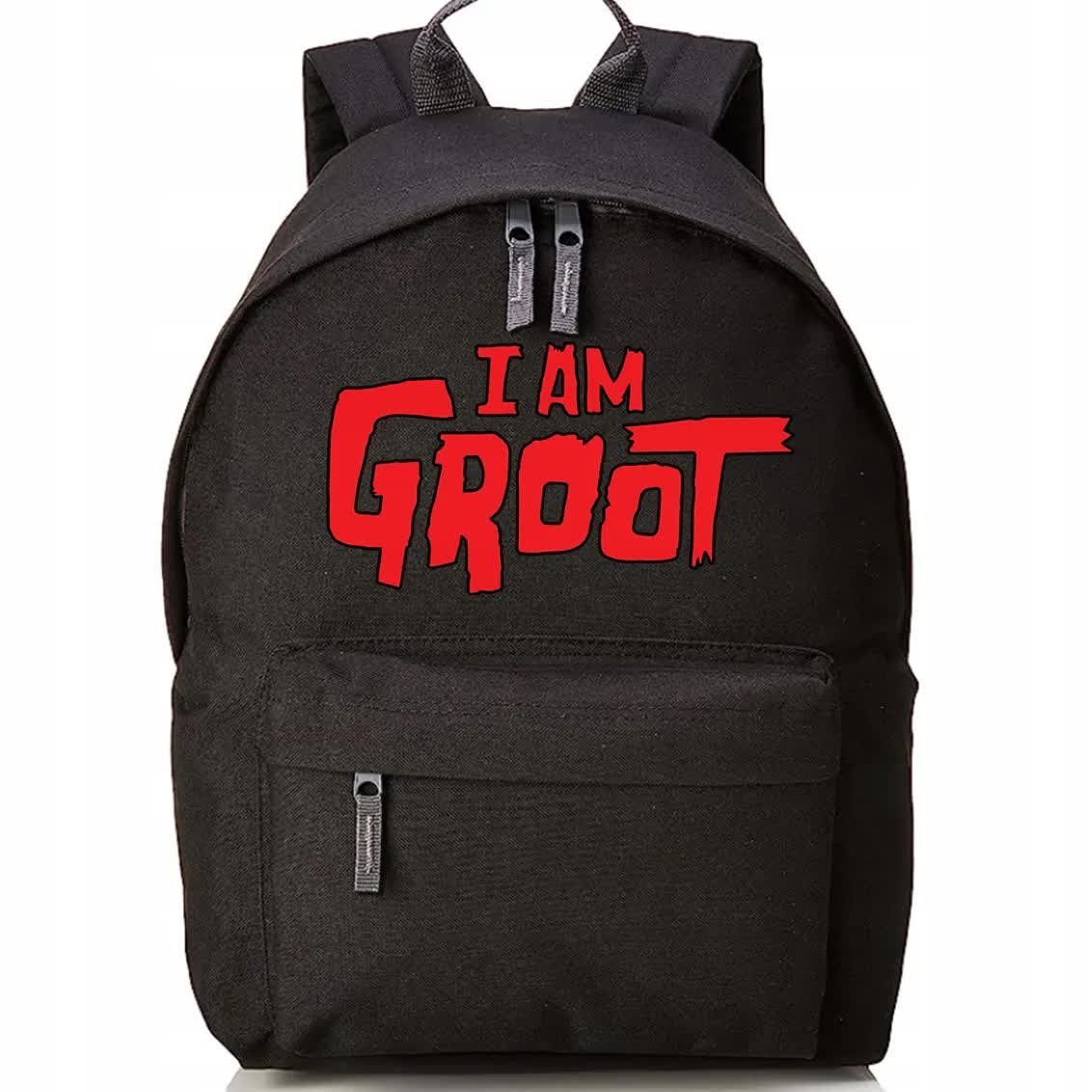 Plecak Szkolny Czarny Do Szkoły I AM GROOT Na Wycieczkę Filmowe Bajkowe Wz
