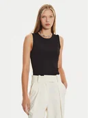Koszulki i topy damskie - Calvin Klein Top K20K207748 Czarny Slim Fit - miniaturka - grafika 1