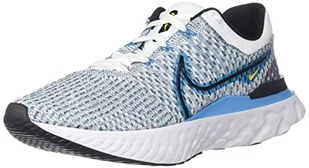 NIKE Męskie trampki React Infinity Run Fk 3, białe, czarne, niebieskie, orbit chlorine Blue, 44 EU - Trampki męskie - miniaturka - grafika 1