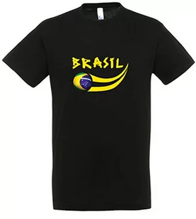 Supportershop Supportershop męska koszulka kibica Brazylii, czarna, średnia 5060542521314 - Koszulki męskie - miniaturka - grafika 1
