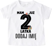 Koszulki dla chłopców - Koszulka na urodziny dla chłopczyka z imieniem mam już 2 LATKA - miniaturka - grafika 1
