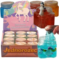 Masy plastyczne - 12 sztuk zestaw Slime glut masa w słoiczku  płynna plastelina jednorożec pony żelowa sensoryczna elastyczny - miniaturka - grafika 1