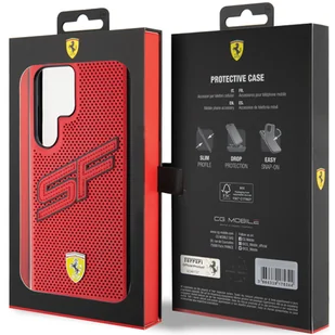 Ferrari FEHCS24LPINR S24 Ultra S928 czerwony/red hardcase Big SF Perforated - Etui i futerały do telefonów - miniaturka - grafika 11