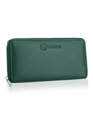 Portfele - Betlewski, Portfel skórzany damski, zielony, 10x19,5 cm - miniaturka - grafika 1