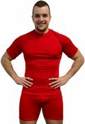 Koszulki sportowe męskie - SPORT T-shirt z krótkim rękawem - męska .L .czerwony - miniaturka - grafika 1