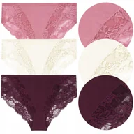 Majtki damskie - MAJTKI DAMSKIE FIGI Bawełniane Kobiece Zestaw 3 Pak Koronka MORAJ r. XL - miniaturka - grafika 1