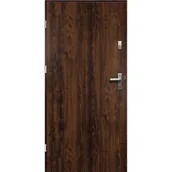 Drzwi zewnętrzne - Isoxa Drzwi zewnętrzne stalowe wejściowe Nova Orzech 80 Lewe - miniaturka - grafika 1