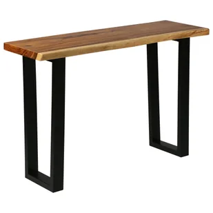 vidaXL Stolik konsola z litego drewna suar, 110 x 35 x 75 cm - Konsole i sekretarzyki - miniaturka - grafika 1