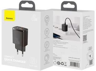Ładowarka sieciowa Baseus USB PD QC 3.0 20W Black - Ładowarki do telefonów - miniaturka - grafika 8