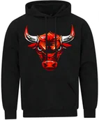Bluzy męskie - BLUZA MĘSKA Z KAPTUREM CHICAGO BULLS PREZENT NADRUK XL - miniaturka - grafika 1