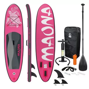 Deska surfingowa Stand Up Paddle Board Maona Różowa 308x76x10cm - Deski SUP - miniaturka - grafika 1