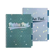 Zeszyty szkolne - Zestaw kołozeszyt w kratką z przekładkami A4 100k, zielony, szary Pukka Pad 2 sztuki - miniaturka - grafika 1