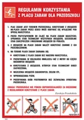 Akcesoria BHP - Regulamin Korzystania Z Placów Zabaw Przedszkoli Signproject Iaa41_245X350_Hn 5904937346208 - miniaturka - grafika 1