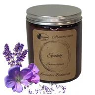 Świece - Świeca sojowa zapachowa SPOKÓJ do aromaterapii- Lawenda i geranium - miniaturka - grafika 1