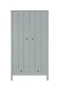 Szafy i szafki dla dzieci - Szafa dwudrzwiowa szara allpin - miniaturka - grafika 1