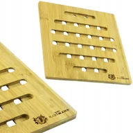 Obrusy i serwetki - Bambusowa Podkładka Na Stół Podkładka Pod Kubek Garnek Naczynia Kwadratowa - miniaturka - grafika 1