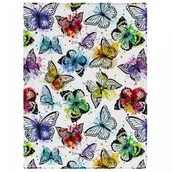 Dyplomy i okładki - Okładka na DOKUMENTY osobiste KOLOROWA wzór w motyle - miniaturka - grafika 1