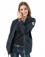 Kurtki damskie - Kurtka Damska Bomberka Długa Bomber 1725 S Granat - miniaturka - grafika 1