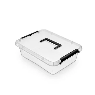 Pojemnik do przechowywania zamykany z rączką 290x110x390mm 8,5L ORPLAST SIMPLE BOX transparentny 1 szt /OR-1513SB/ ORP016-20 - Pojemniki kuchenne - miniaturka - grafika 1