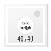 Ramki na zdjęcia - Ramka na zdjęcia 40x40 cm Ramki kwadratowa biała - miniaturka - grafika 1
