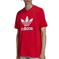 Koszulki sportowe męskie - Koszulka adidas Originals Adicolor Classics Trefoil HE9511 - czerwona - Adidas - miniaturka - grafika 1