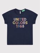 Koszulki dla chłopców - Benetton United Colors Of T-Shirt 3I1XC1527 Granatowy Regular Fit - miniaturka - grafika 1