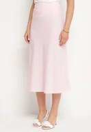 Spódnice - Różowa Klasyczna Spódnica o Rozkloszowanym Kroju Dorilda - miniaturka - grafika 1