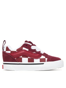 Vans Sneakersy Knu Skool Elastic Lace VN000D0KBRD1 Bordowy - Buty dla dziewczynek - miniaturka - grafika 1