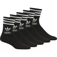 Skarpetki damskie - adidas Unisex średnie skarpety, 5 par skarpetek, czarne, XXL - miniaturka - grafika 1