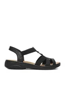 Sandały damskie - Rieker Sandały CEO-64574-00 Czarny - miniaturka - grafika 1