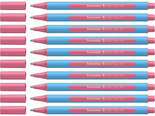 Schneider 152222 Slider Edge Pastelowe długopisy XB (trójkątne długopisy o szerokości kreski XB) 10 sztuk flaming - Długopisy - miniaturka - grafika 1