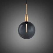 Lampy sufitowe - Lampa wisząca Forked Pendant Globe Large Smoked Mosiężna - miniaturka - grafika 1