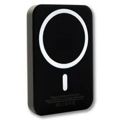 Powerbanki - ECOBOX POWER BANK 5000MAH  CZARNY MAGSAFE  BEZPRZEWODOWY - miniaturka - grafika 1