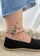 Bransoletki - Bransoletka na nogę z Czarnym Turmalinem - miniaturka - grafika 1