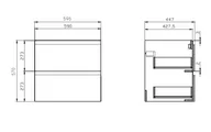 Szafki łazienkowe - Szafka Pod Umywalkę 60 Cersanit Moduo S590-010-Dsm - miniaturka - grafika 1