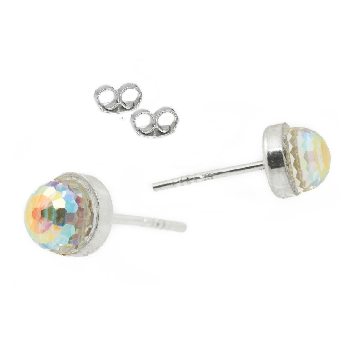 Kolczyki sztyfty kryształki crystal AB Swarovski 925 / JG. Projekt