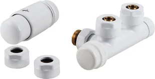 Perfexim Zintegrowany zestaw termostatyczny PHA-036 kątowy biały, rozstaw 50mm PN10 + złączki na CU 15 i pexa 16x2 20-036-0000-001 - Akcesoria grzewcze - miniaturka - grafika 1