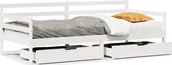 Łóżka dla dzieci i młodzieży - Łóżko dzienne z szufladami, białe, 90x200 cm, drewno sosnowe - miniaturka - grafika 1