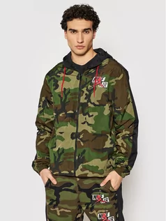 Kurtki męskie - Nike Kurtka przejściowa Air Jordan Jumpman Classics Windbreaker Camo CU2030 Zielony Standard Fit - grafika 1