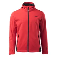 Bluzy sportowe męskie - Męski Softshell HI-TEC NOXON M000127352 – Czerwony - miniaturka - grafika 1