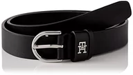 Paski - Tommy Hilfiger Damski pasek skórzany TH Timeless 2.5, Czarny, 125 - miniaturka - grafika 1