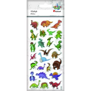 Naklejki wypukłe miękkie dinozaury 25szt Nowa - Zabawki kreatywne - miniaturka - grafika 1
