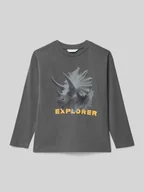 Koszulki dla chłopców - Bluzka z długim rękawem z nadrukowanym motywem - miniaturka - grafika 1