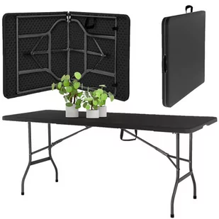 Czarny prostokątny stół bankietowy 180 cm - Nifo - Stoły ogrodowe - miniaturka - grafika 1