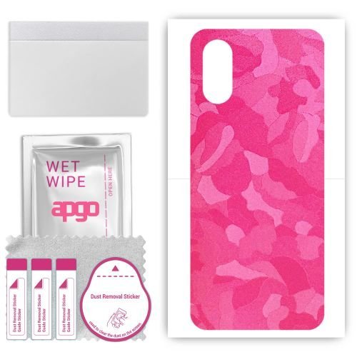 folia naklejka skórka strukturalna na TYŁ do Sony Xperia 1 VI - Moro Camo Różowy - apgo SKINS