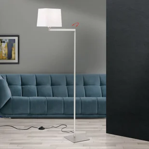 Lampa stojąca z tkaniny Carlton, nikiel matowy - Lampy stojące - miniaturka - grafika 2